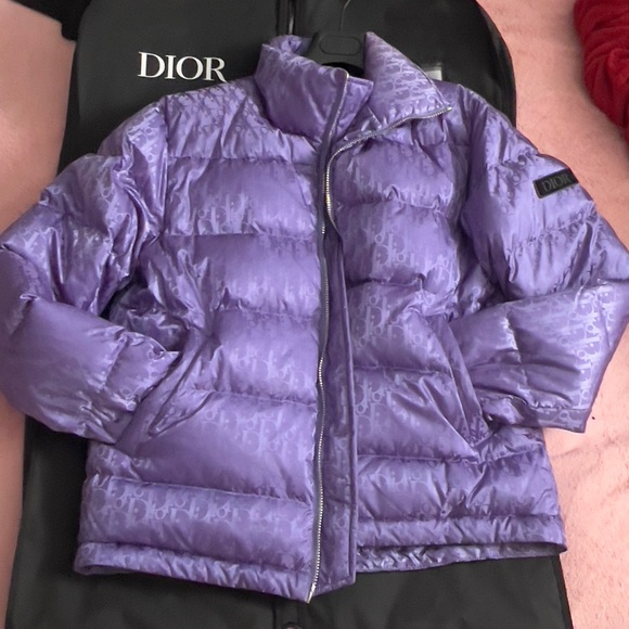 Dior Oblique Purple Puffer Jacket - Picture 1 of 10